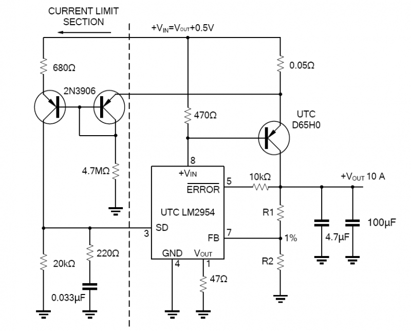 LM2954典型应用电路图