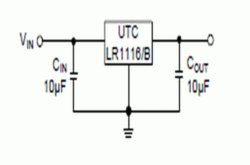 台湾友顺LR1116 LR1116B典型应用电路图