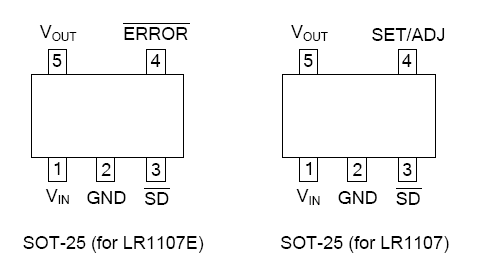 LR1107/LR1107E引脚图/引脚功能