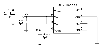 UTC台湾友顺LR6XXYY典型应用电路图