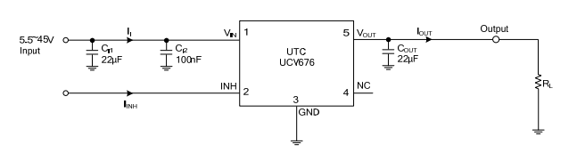 UTC台湾友顺UCV676 UCV676A典型应用电路图