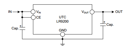 UTC台湾友顺LR9200典型应用电路图