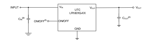 UTC台湾友顺LR1801典型应用电路图