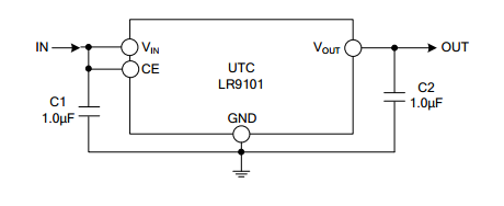 UTC台湾友顺LR9101典型应用电路图