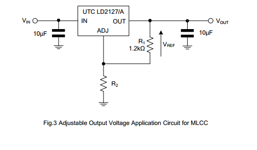 UTC台湾友顺LD2127 LD2127A典型应用电路图
