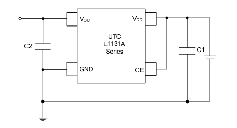 UTC台湾友顺L1131A典型应用电路图