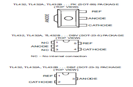 德州仪器TL432引脚图/引脚功能