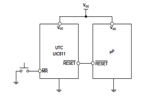 UTC台湾友顺UIC811典型应用电路图