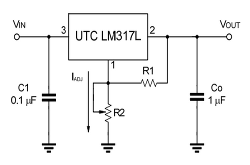 UTC台湾友顺LM317L典型应用电路图