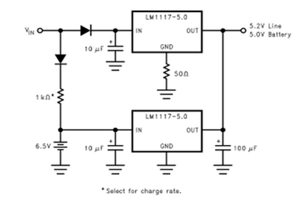 德州仪器LM1117应用电路图