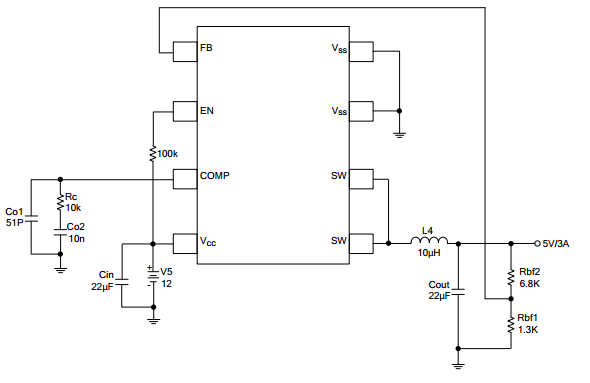 UTC台湾友顺SR2803典型应用电路图