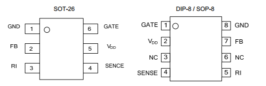 UTC台湾友顺UC3863引脚图/引脚功能