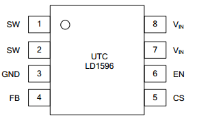 UTC台湾友顺LD1596引脚图/引脚功能