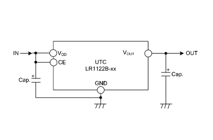 UTC台湾友顺LR1122B典型应用电路图