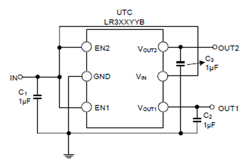 UTC台湾友顺LR3XXYYB典型应用电路图