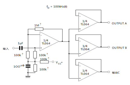 意法半导体TL064应用电路图