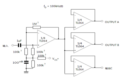 德州仪器TL064应用电路图