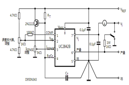 意法半导体UC2843B应用电路图