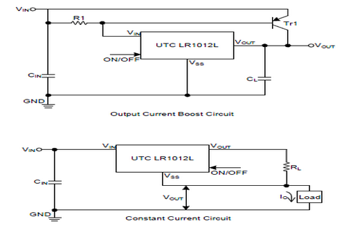 UTC台湾友顺LR1012典型应用电路图