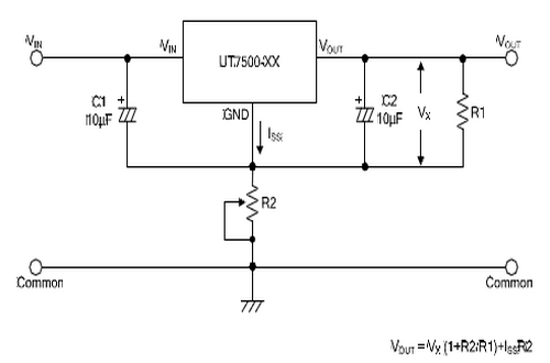 UTC UT7500典型应用电路图