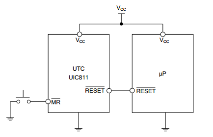 UTC台湾友顺UIC811典型应用电路图