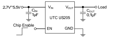 UTC台湾友顺US205典型应用电路图
