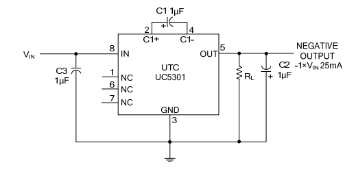 UTC台湾友顺UC5301典型应用电路图