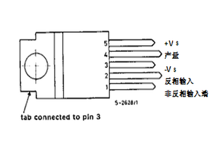 意法半导体TDA2030引脚图/引脚功能