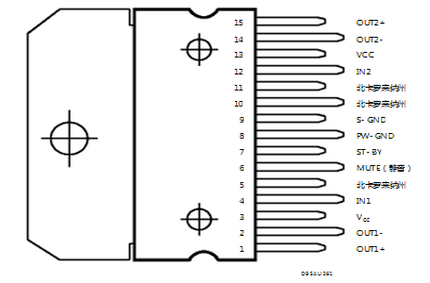 意法半导体TDA7297引脚图/引脚功能