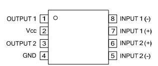 UTC台湾友顺TDA2822H引脚图/引脚功能