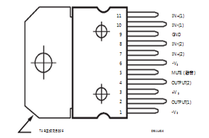 意法半导体TDA7265引脚图/引脚功能