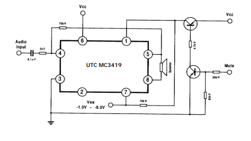 UTC台湾友顺MC3419典型应用电路图