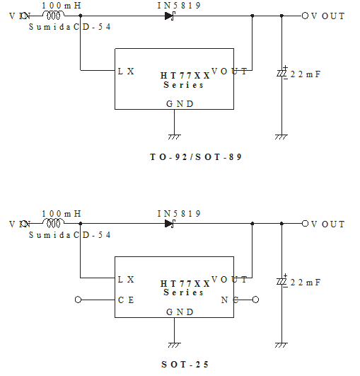 盛群HT7750典型应用电路图
