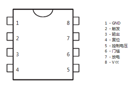 意法半导体NE555引脚图/引脚功能