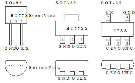 盛群HT7737引脚图/引脚功能