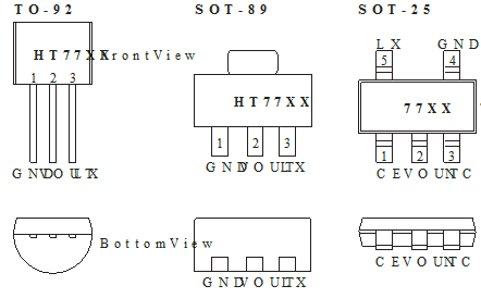 盛群HT7733引脚图/引脚功能