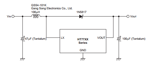 盛群HT7722典型应用电路图