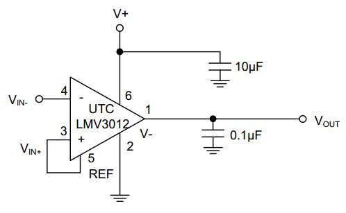 UTC台湾友顺 LMV3012典型应用电路图