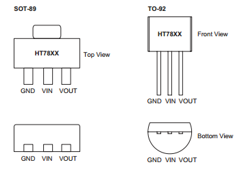 盛群HT7850引脚图/引脚功能