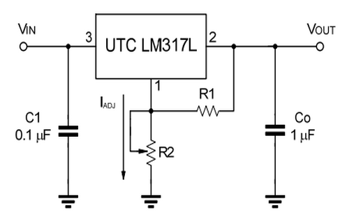 UTC LM317L典型应用电路图