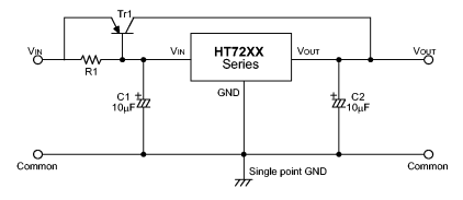 盛群HT7250典型应用电路图
