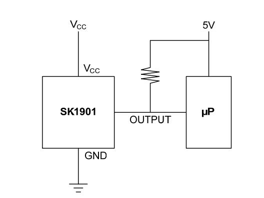 UTC台湾友顺 SK1901典型应用电路图