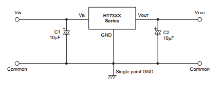 盛群HT7350典型应用电路图
