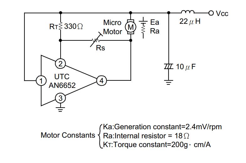 UTC台湾友顺 AN6652典型应用电路图