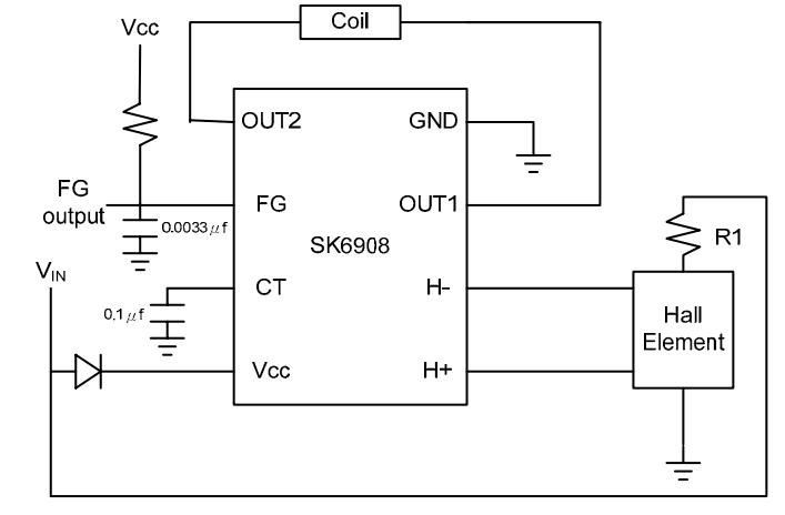 UTC台湾友顺 SK6908典型应用电路图