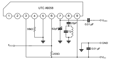 UTC台湾友顺A6058典型应用电路图