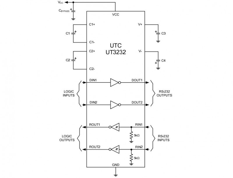 UTC台湾友顺 UT3232典型应用电路图