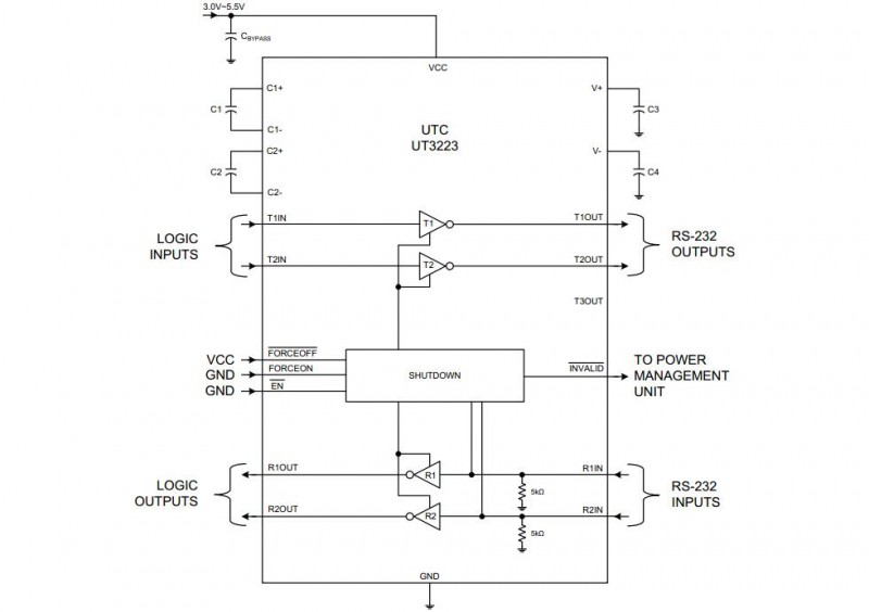 UTC台湾友顺 UT3223典型应用电路图