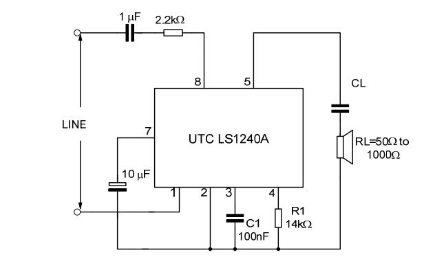 UTC台湾友顺 LS1240A典型应用电路图