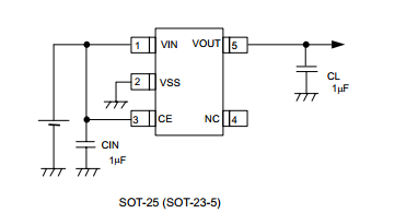特瑞仕XC6219典型应用电路图